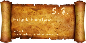 Sulyok Hermiusz névjegykártya